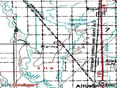 Martha topographic map