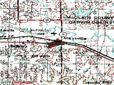 Maysville topographic map