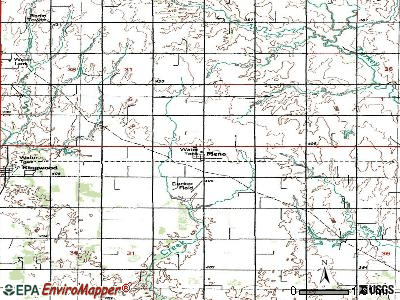 Meno topographic map