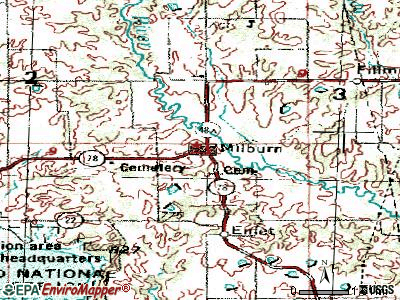 Milburn topographic map