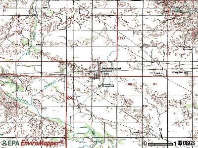 Mooreland topographic map