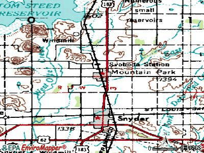 Mountain Park topographic map