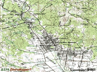 Fetters Hot Springs-Agua Caliente topographic map