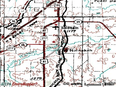 Ninnekah topographic map