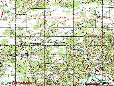 Oaks topographic map