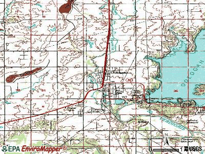 Oologah topographic map