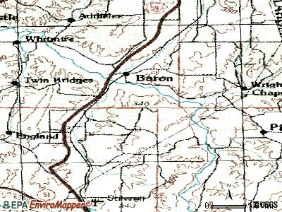 Peavine topographic map