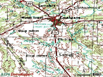 Phillips topographic map