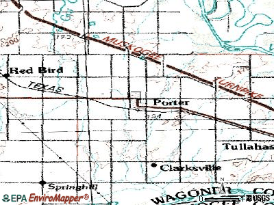 Porter topographic map