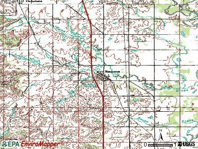 Ramona topographic map