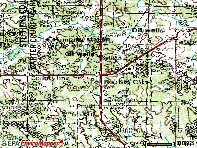 Ratliff City topographic map