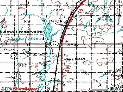 Rocky topographic map