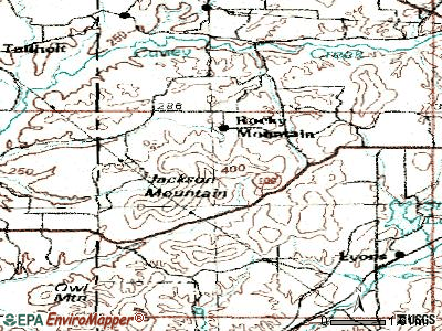Rocky Mountain topographic map