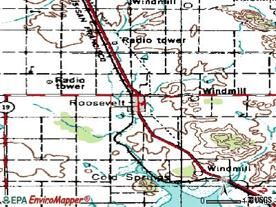 Roosevelt topographic map