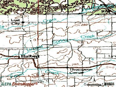 Shady Grove topographic map