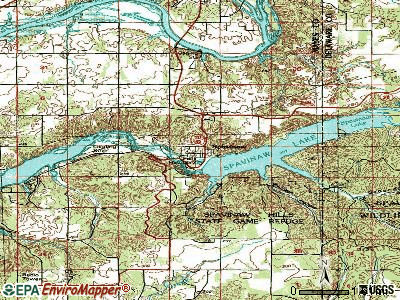 Spavinaw topographic map