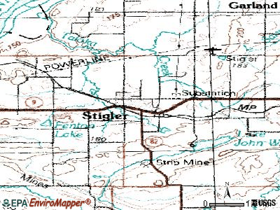 Stigler topographic map