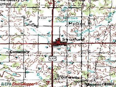 Stratford topographic map