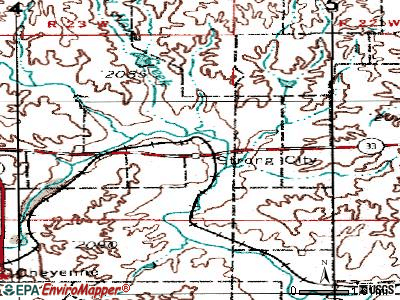 Strong City topographic map