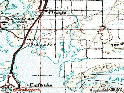 Texanna topographic map