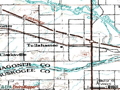 Tullahassee topographic map