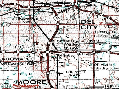 Valley Brook topographic map