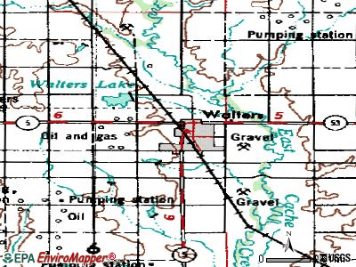 Walters topographic map