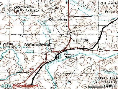Weleetka topographic map