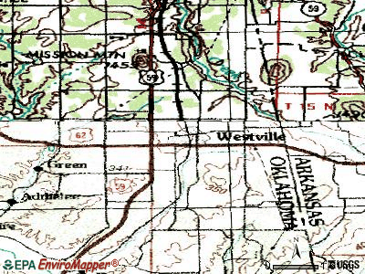 Westville topographic map