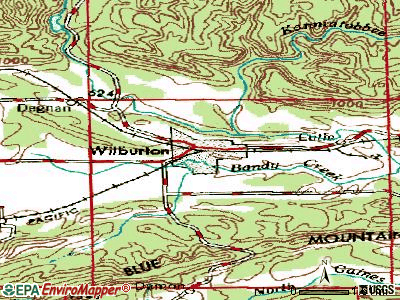 Wilburton topographic map