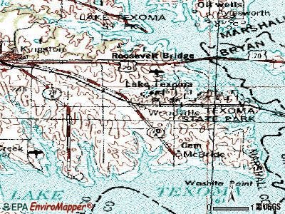 Woodville topographic map