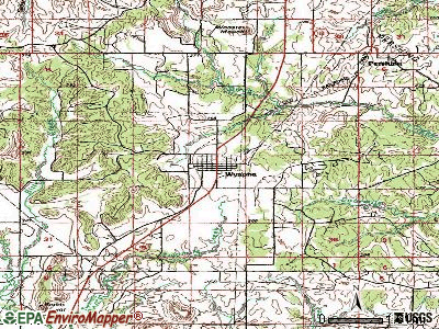 Wynona topographic map