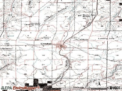 Condon topographic map