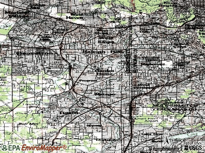 Garden Home-Whitford topographic map