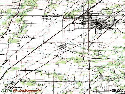 Gervais topographic map
