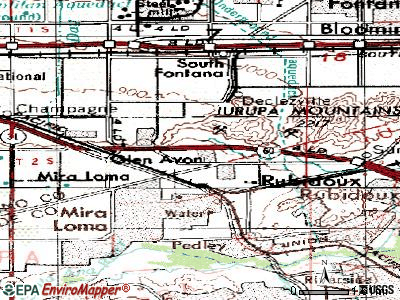 Glen Avon topographic map