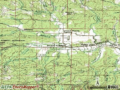Grand Ronde topographic map