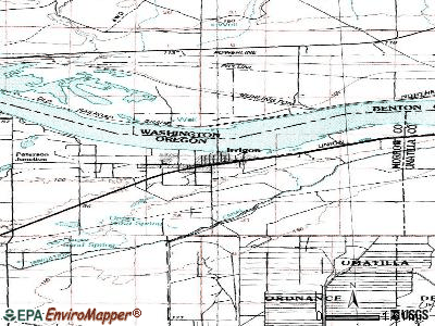 Irrigon topographic map