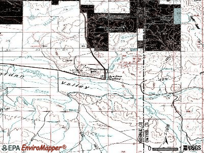Jordan Valley topographic map