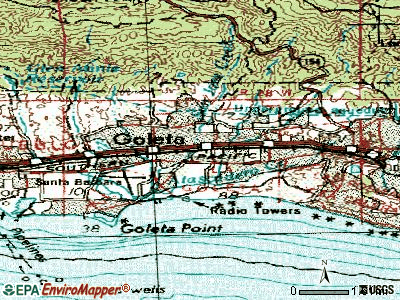 Goleta topographic map