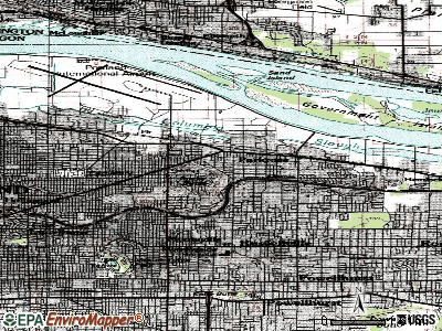 Maywood Park topographic map