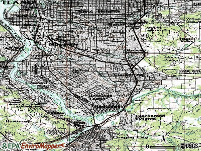 Oatfield topographic map