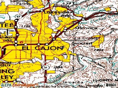 Granite Hills topographic map