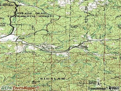 Rose Lodge topographic map