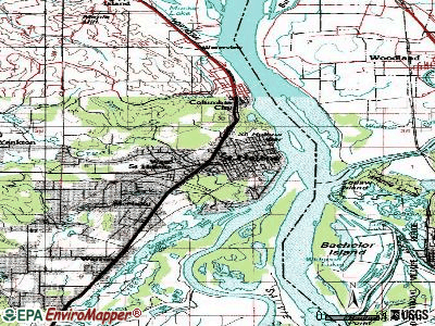 St. Helens topographic map