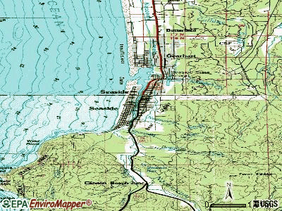 Seaside topographic map