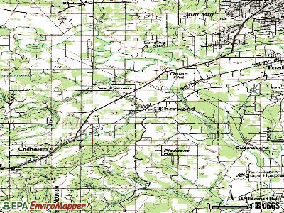 Sherwood topographic map