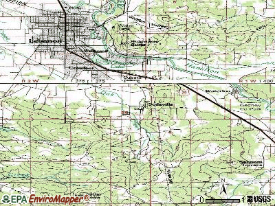 Sodaville topographic map