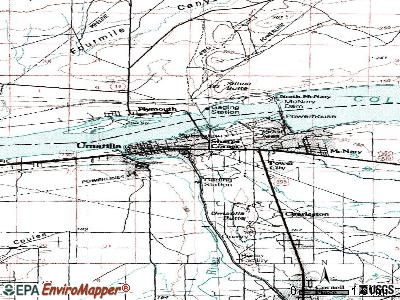 Umatilla topographic map