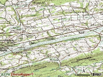 Almedia topographic map